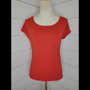 Cable & Gauge medium red short sleeve sweater